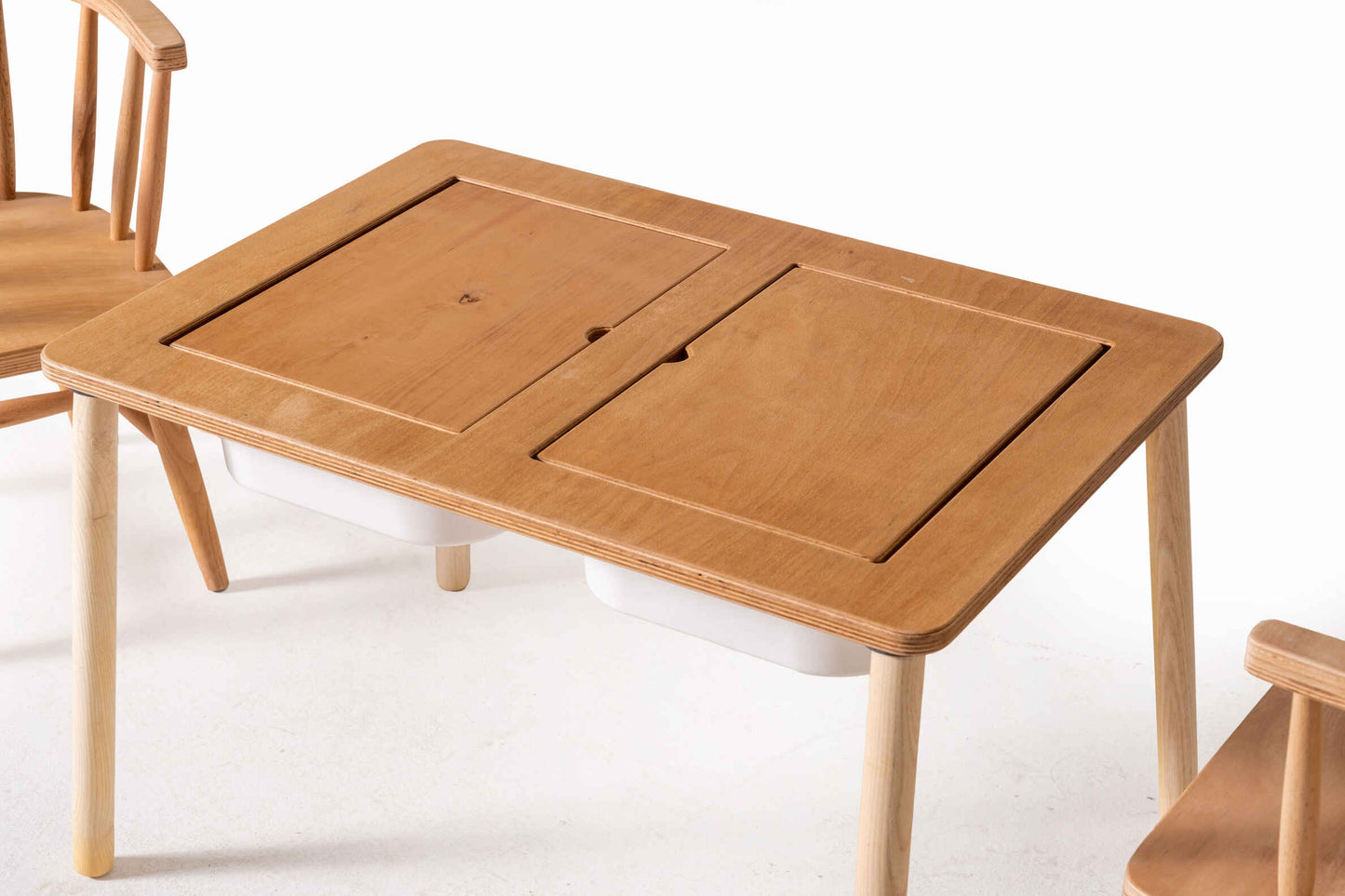 Montessori Double Compartment Activity Table with Remy Chair