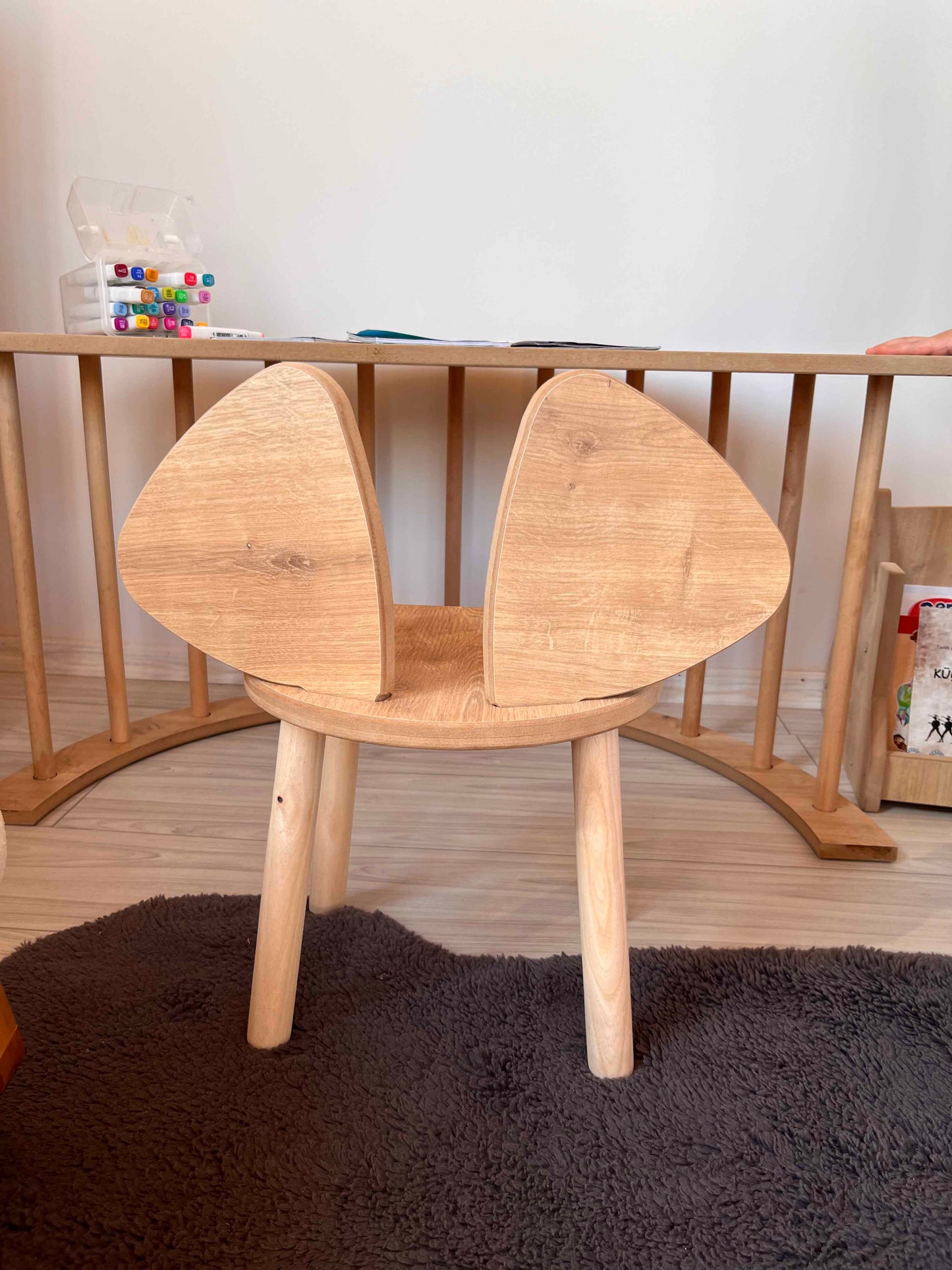 Montessori Pikler Ring Activity and Play Table with Mickey Chair – Cushion and Chair Set