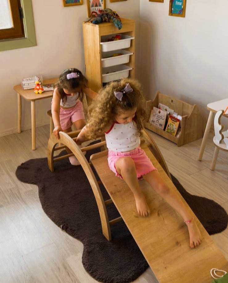 Montessori Pikler Ring Activity and Play Table with Mimi Chair – Cushion and Chair Set