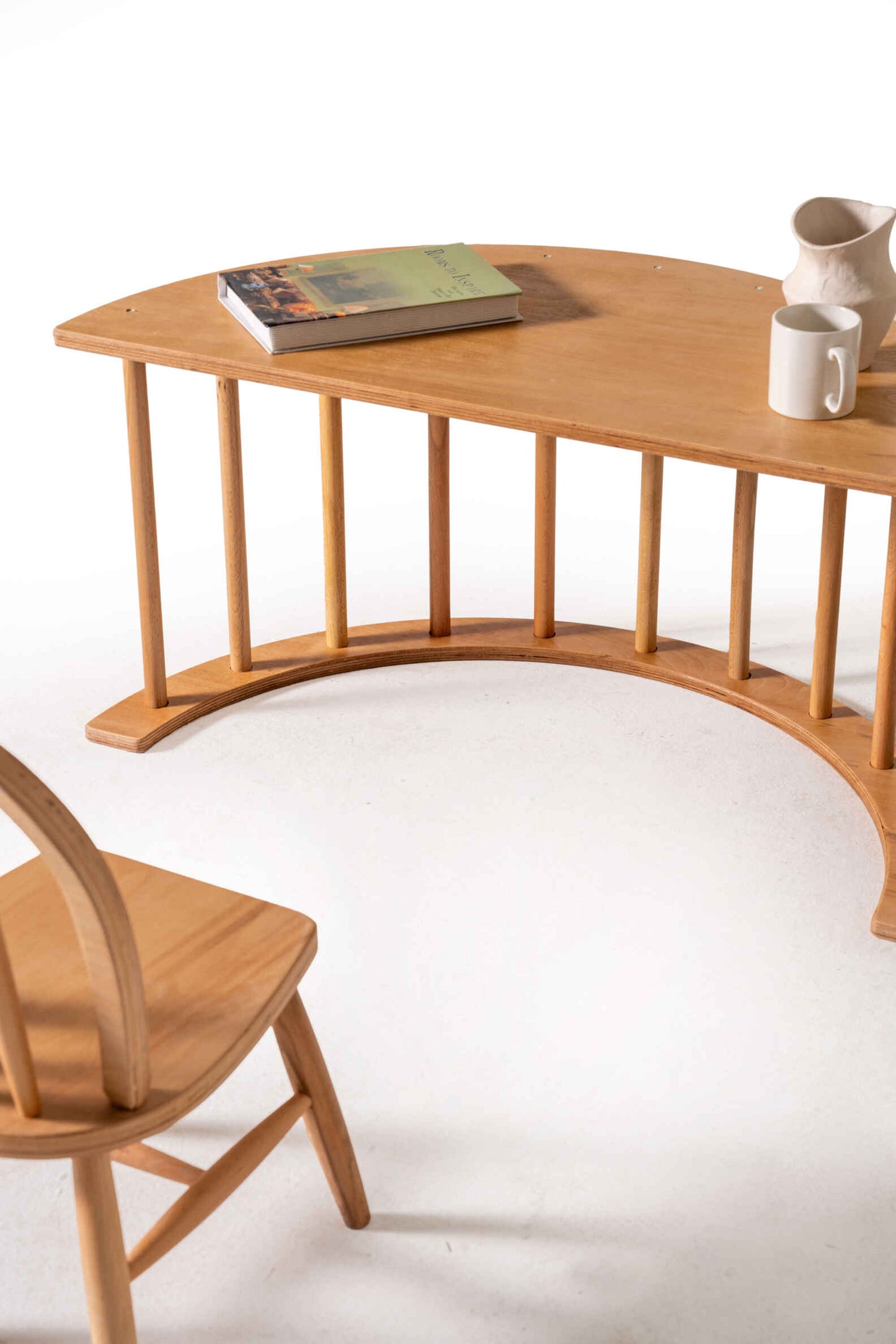 Montessori Plywood Pikler Ring Activity Table with Hugo Chair