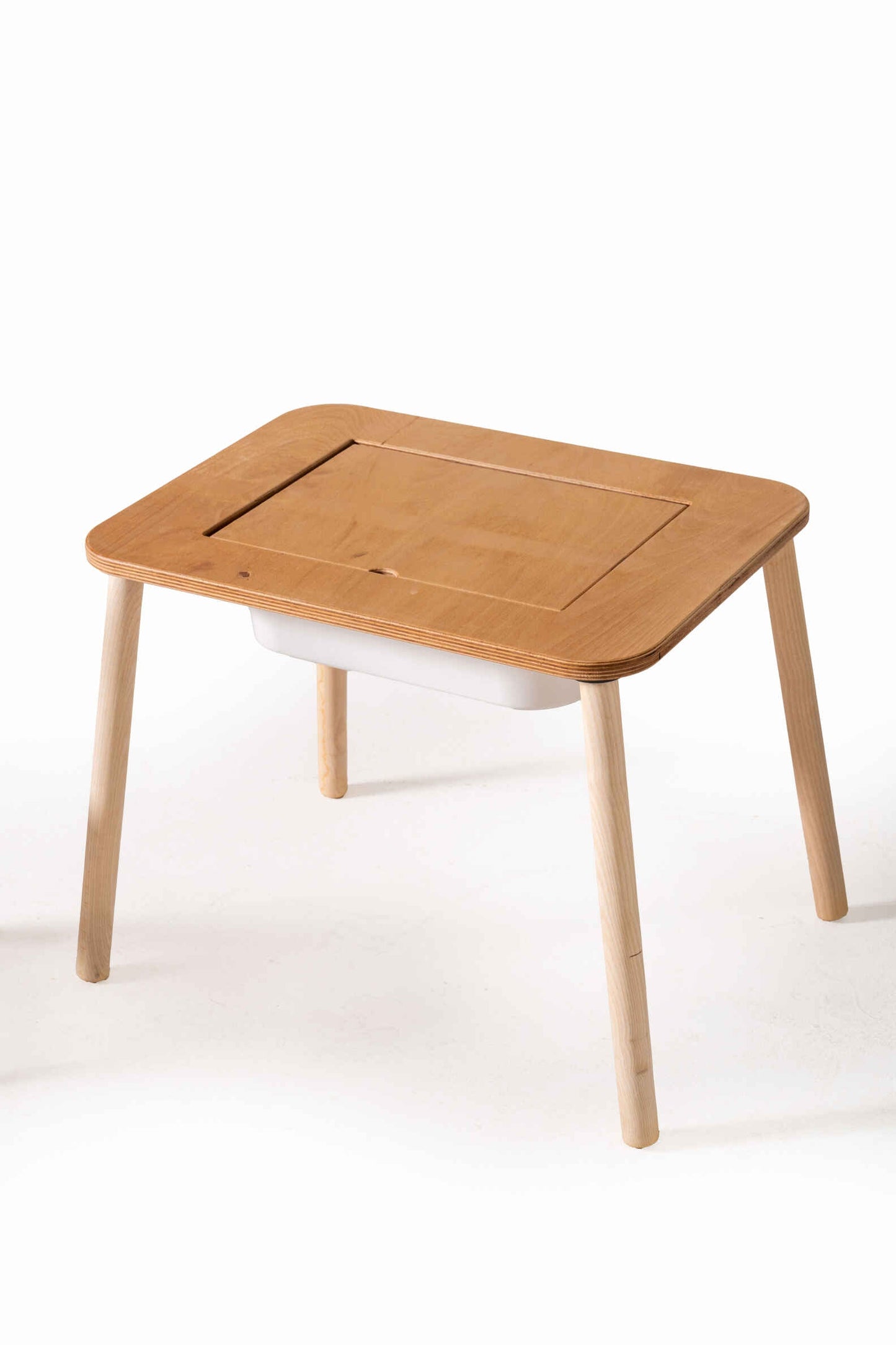 Montessori Single-Compartment Activity Table with Bunny Chair