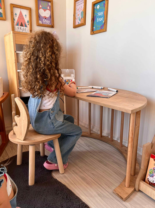 Montessori Pikler Ring Activity and Play Table with Deer Chair – Cushion and Chair Set
