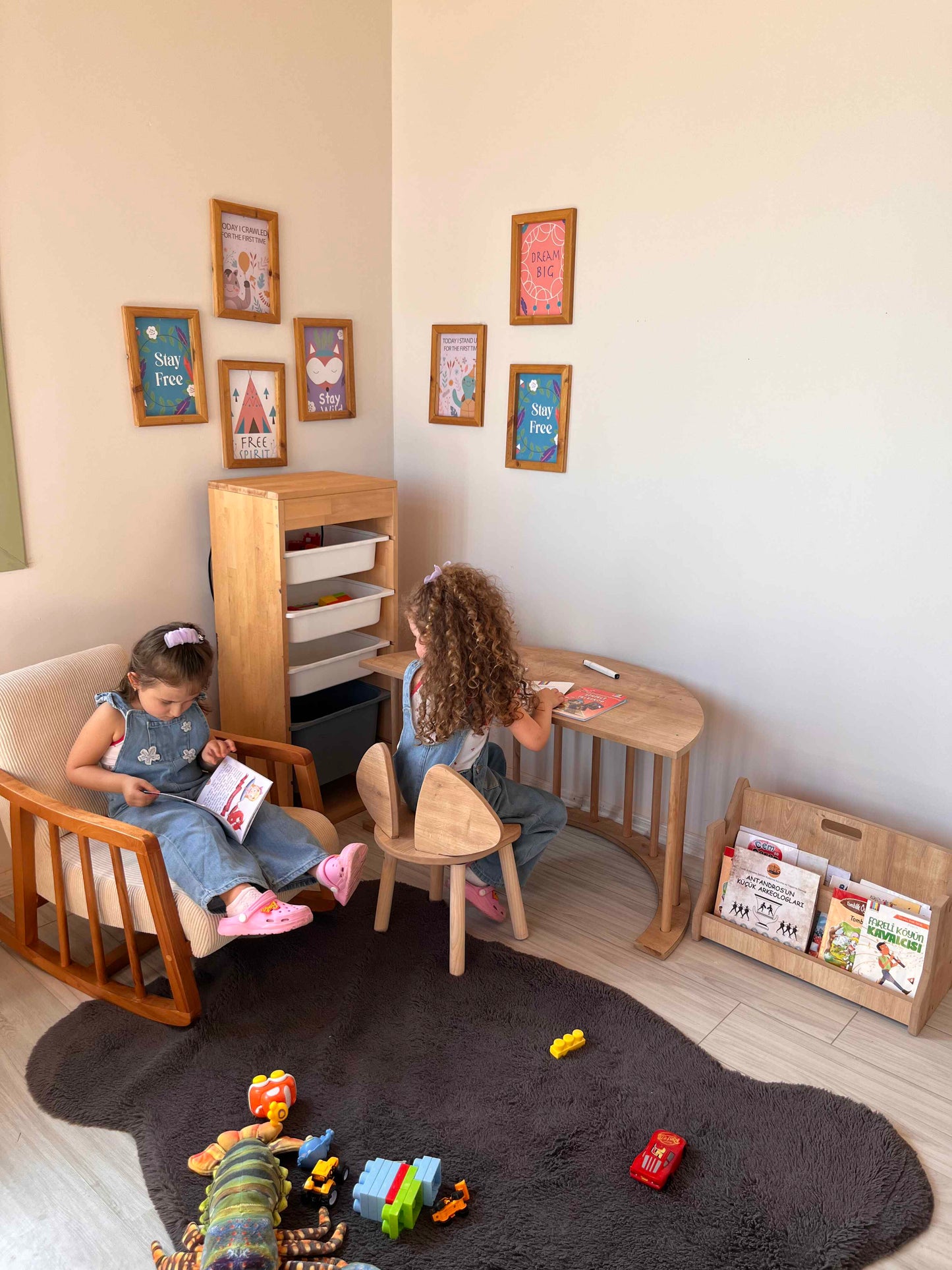 Montessori Pikler Ring Activity and Play Table with Mickey Chair